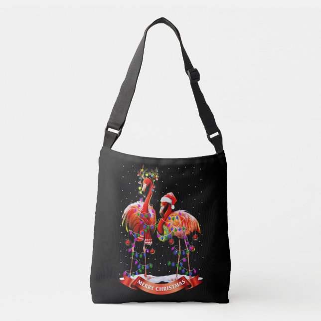 Sac Ajustable Flamants roses de Noël Classique (Devant)