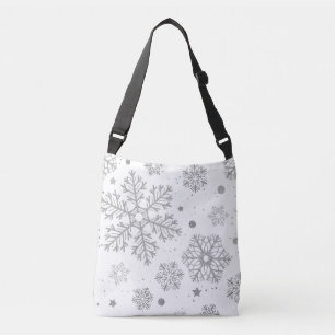 Sac Ajustable Flammes de neige en argent sur blanc