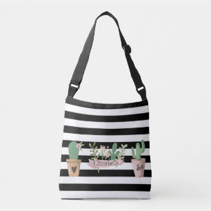 Sac Ajustable Fleur de cactus Blancs noirs