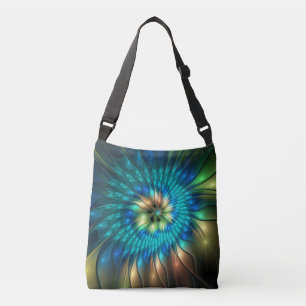 Sac Ajustable Fleur de fantaisie lumineuse, fractale abstraite c