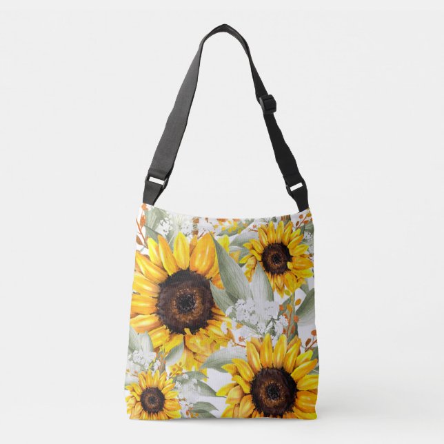 Sac Ajustable Fleur de tournesol Jaune Floral Rustique Automne F (Devant)