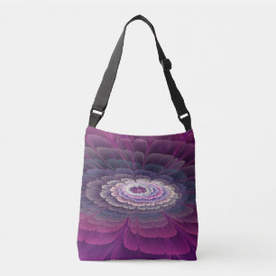 Sac Ajustable Fleur frappante Coloré Abstrait Art fractal rose
