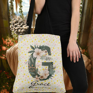 Sac Ajustable Fleur Radieuse de Grâce - Monogramme Floral Bohème