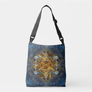 Sac Ajustable Fleur sacrée de la géométrie de pierre gemme