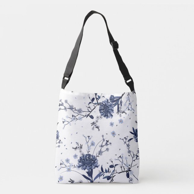 Sac Ajustable Fleurs bleues (Dos)