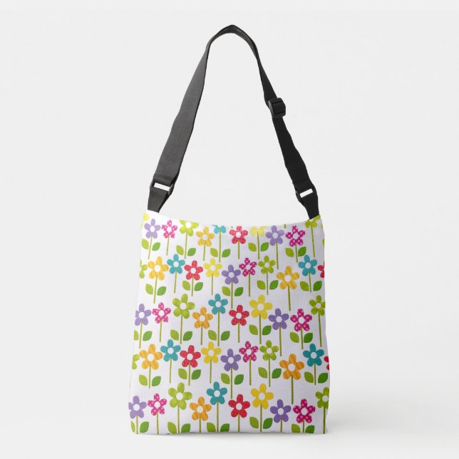 Sac Ajustable Fleurs colorées Fourre-tout (Devant)