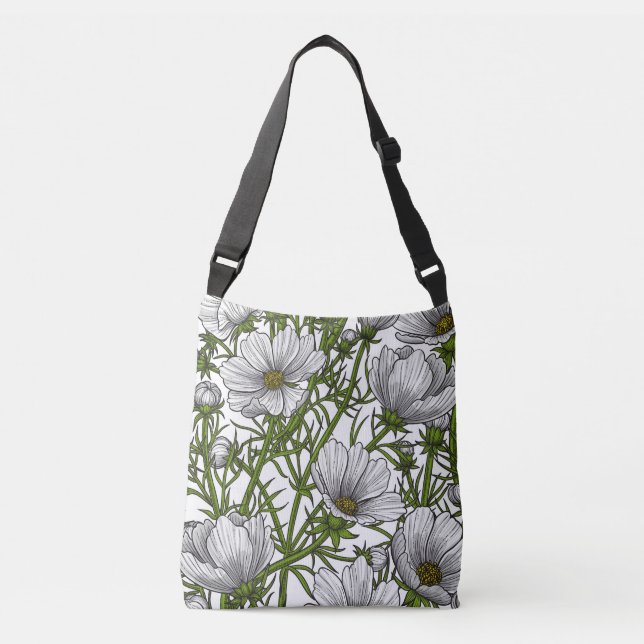 Sac Ajustable Fleurs cosmos blanches (Devant)