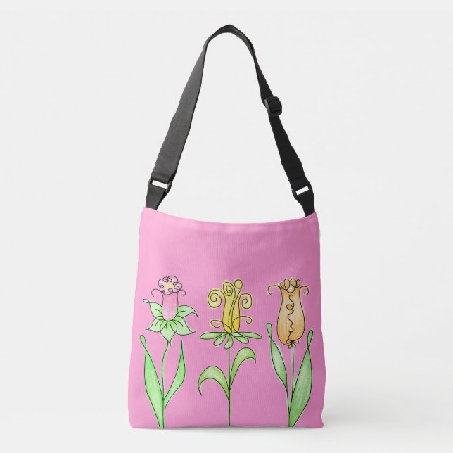 Sac Ajustable Fleurs de printemps Pastel (Devant)