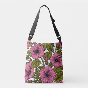 Sac Ajustable Fleurs d'hibiscus roses