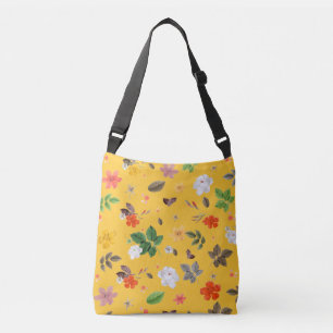 Sac Ajustable Fleurs jaunes et roses blanches 10