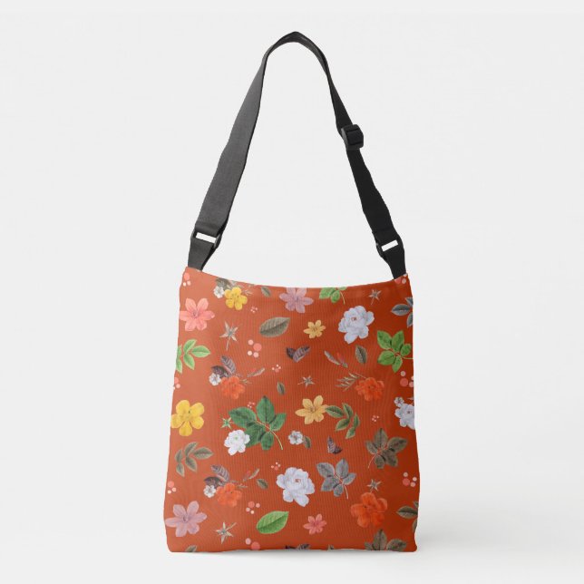 Sac Ajustable Fleurs jaunes et roses blanches 9 (Devant)