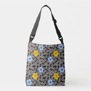 Sac Ajustable Fleurs motif 19.b. BG noir