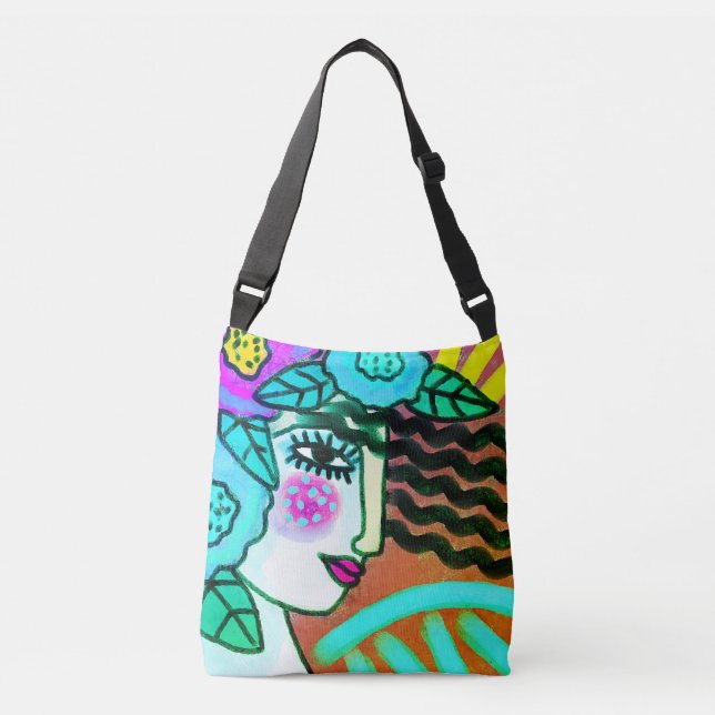 Sac Ajustable Fleurs peinture numérique Abstraite (Devant)