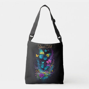 Sac Ajustable Fleurs roses et bleues femmes mignonnes Papillons