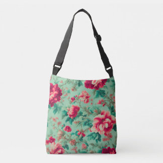 Sac Ajustable Fleurs rouges exquises et Feuilles verts