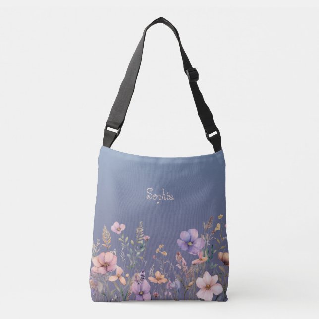 Sac Ajustable Fleurs sauvages pastel Printemps Personnaliser Dég (Devant)