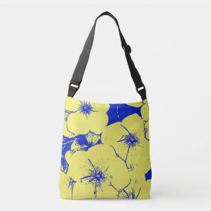 Sac Ajustable Fleurs tropicales jaunes bleues