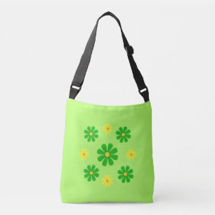 Sac Ajustable Fleurs vert printemps et jaune sur vert clair