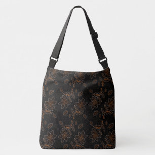 Sac Ajustable Floral Batik Motif point or noir