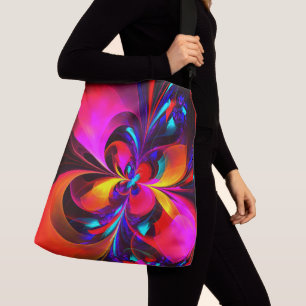 Sac Ajustable Floral moderne Art Abstrait Rouge Bleu Motif #07