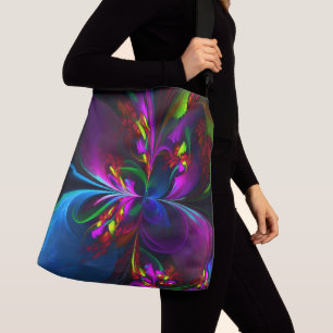 Sac Ajustable Floral moderne Art Abstrait Rouge Bleu Motif #15