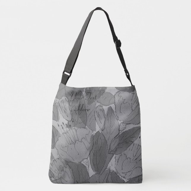 Sac Ajustable floral noir et blanc contempory moderne peu précis (Dos)