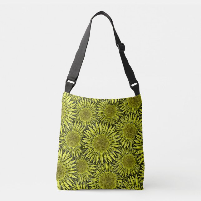 Sac Ajustable Flore Rustique Tournesol Jaune Main tirée (Devant)