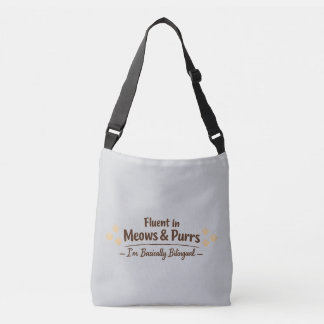 Sac Ajustable Fluent in Meows & Purrs Funny Cat Lover Gift