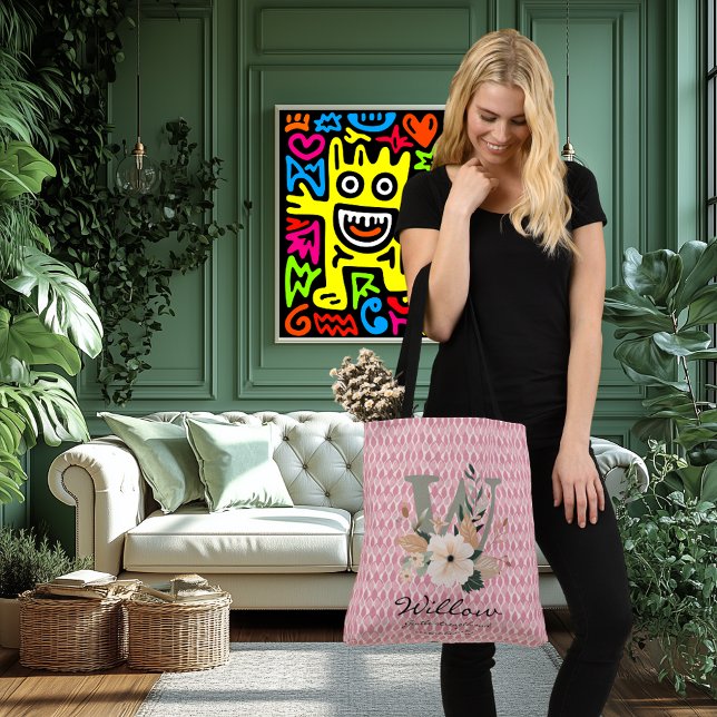 Sac Ajustable Force gracieuse de Willow - Monogramme floral de B (Créateur téléchargé)