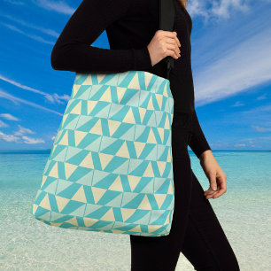 Sac Ajustable Formes géométriques en turquoise et jaune