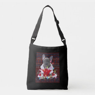 Sac Ajustable French bulldog Christmas Lights Ugly Sweater Dog