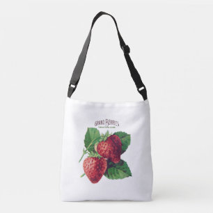 Sac Ajustable Fruits de fraise Vintage Ajouter Votre Nom