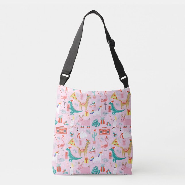 Sac Ajustable Fun de Noël : Animal Motif sans Seamless. (Devant)