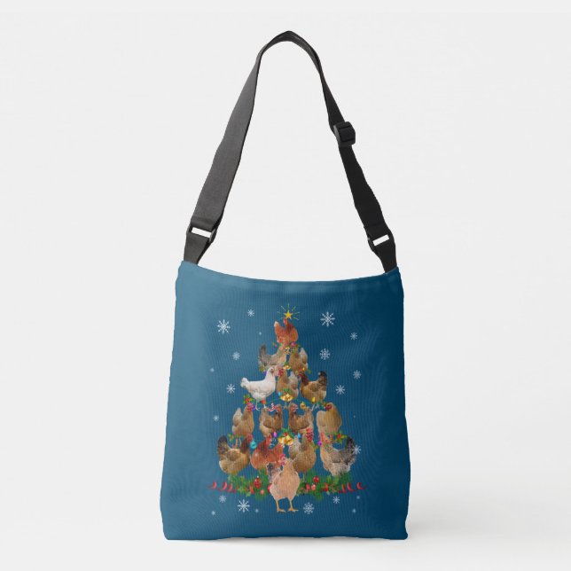 Sac Ajustable Funny Chicken Christmas Tree Pet Chicken Lover (Devant)