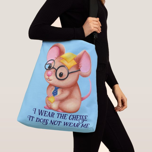 Sac Ajustable Furry Cheese Man Business Mouse Tie Glasses Nerdy (De près)