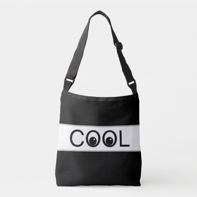 Sac Ajustable Good Vibes cool sur noir et blanc (Devant)