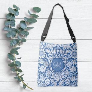 Sac Ajustable Grappes de tournesol bleu William Morris Monogramm