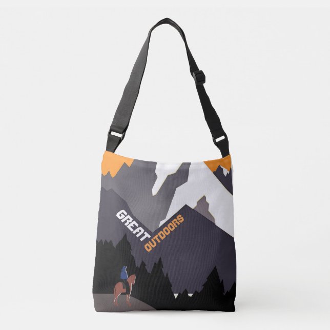 Sac Ajustable Great Outdoors Retro Montana Travel Advert Art (Devant)