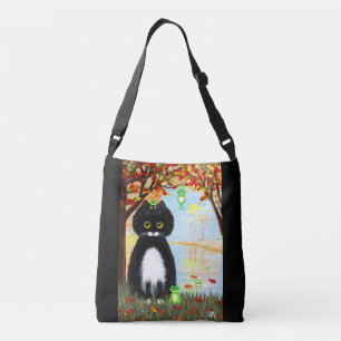 Sac Ajustable Grenouilles chat noir d'automne