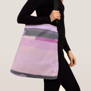 Sac Ajustable Gris et rose abstrait