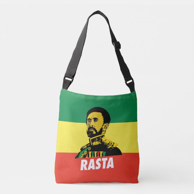 Sac Ajustable Haile Selassie - Jah Rastafari - Reggae Roots Bag (Devant)