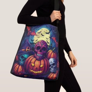 Sac Ajustable Halloween,Chapeau de Sorcière Rose Crâne ,Crâne de