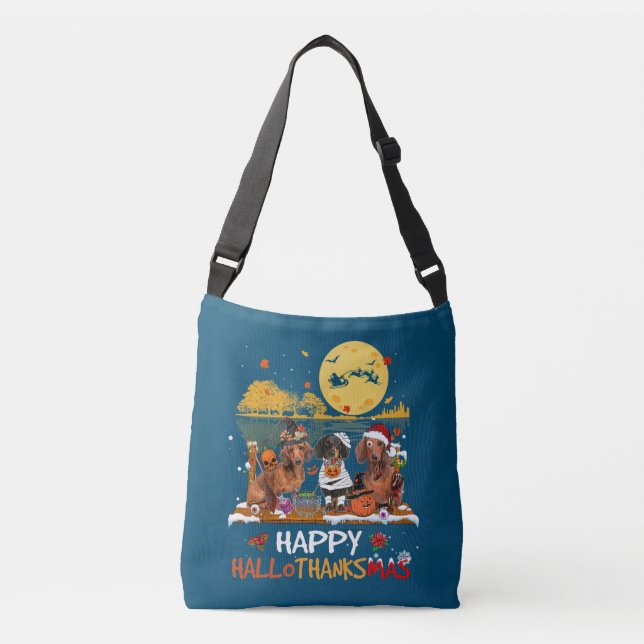 Sac Ajustable Happy Hallothanksmas Halloween Thanksgiv (Devant)
