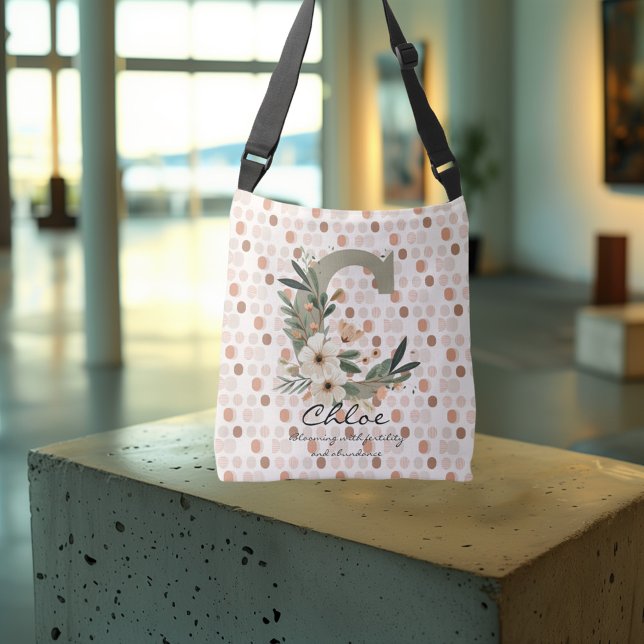 Sac Ajustable Harmonie naturelle de Chloe - Monogramme floral de (Créateur téléchargé)