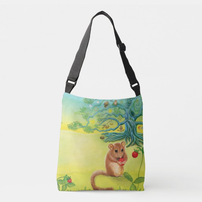 Sac Ajustable Hazel Dormouse Manger Fraise Sauvage (Devant)