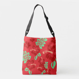 Sac Ajustable Hibiscus tropical rouge et vert