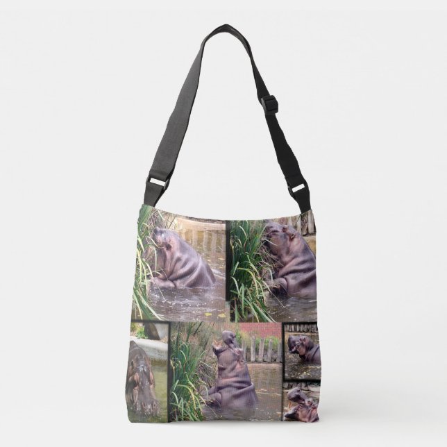 Sac Ajustable Hippo Photo Collage, (Devant)