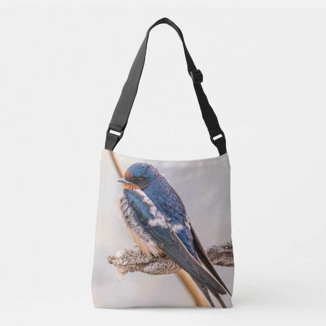 Sac Ajustable Hirondelle rustique perchée faune  (Devant)