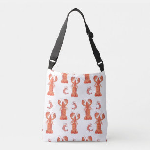 Sac Ajustable Homard écrevisse aquarelle motif peint à la main