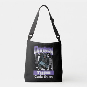 Sac Ajustable Humour de programmeur sur le singe qui tape du cod